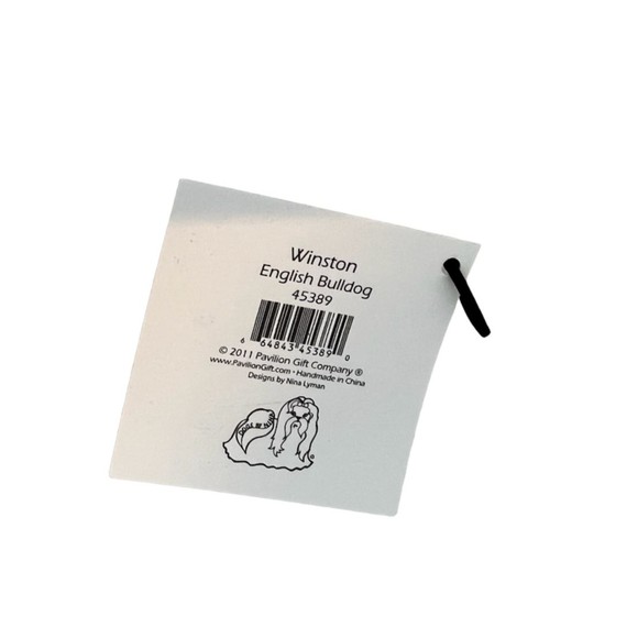 WSPA Winston English Bulldog NWT  Glass Christmas Ornament - Pavilion Gift Co - Picture 3 of 3